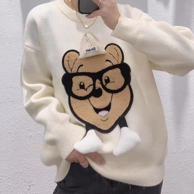 Pooh 3D detailing Sweaters