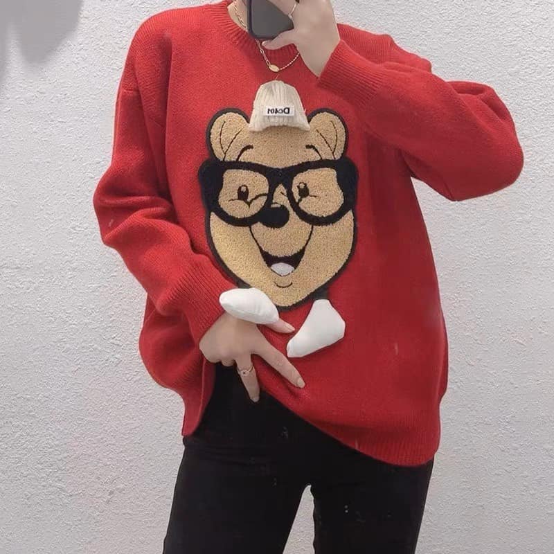 Pooh 3D detailing Sweaters