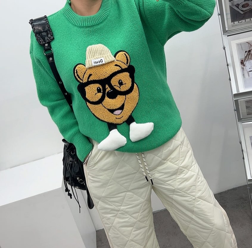 Pooh 3D detailing Sweaters