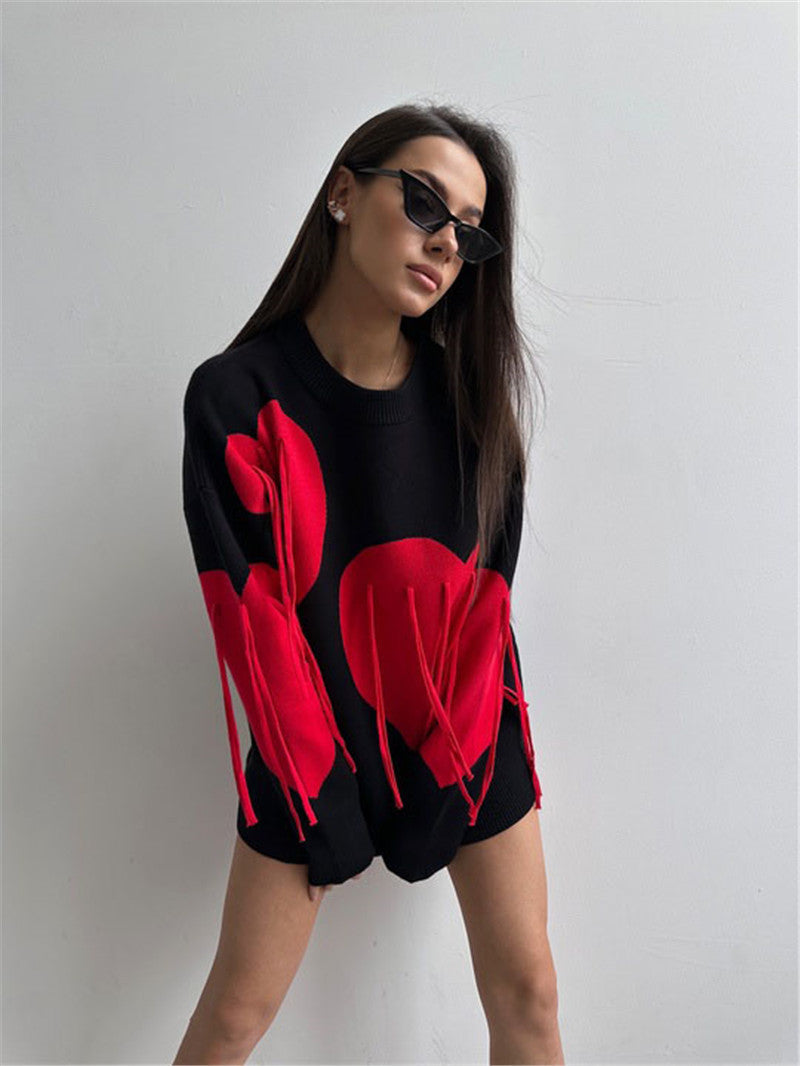 Gemini 3D fringe detailing Sweaters