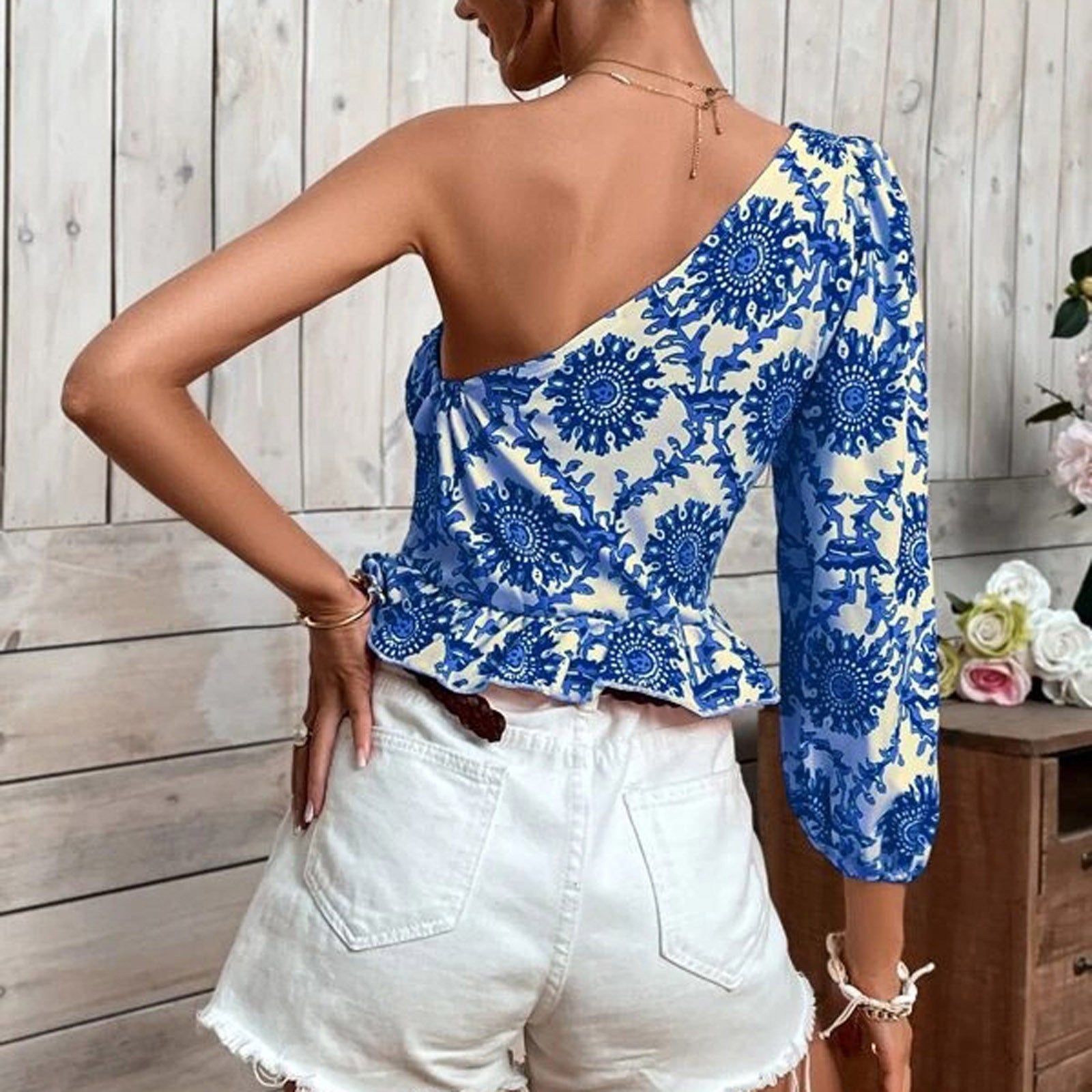 Aurica One Shoulder Blouse