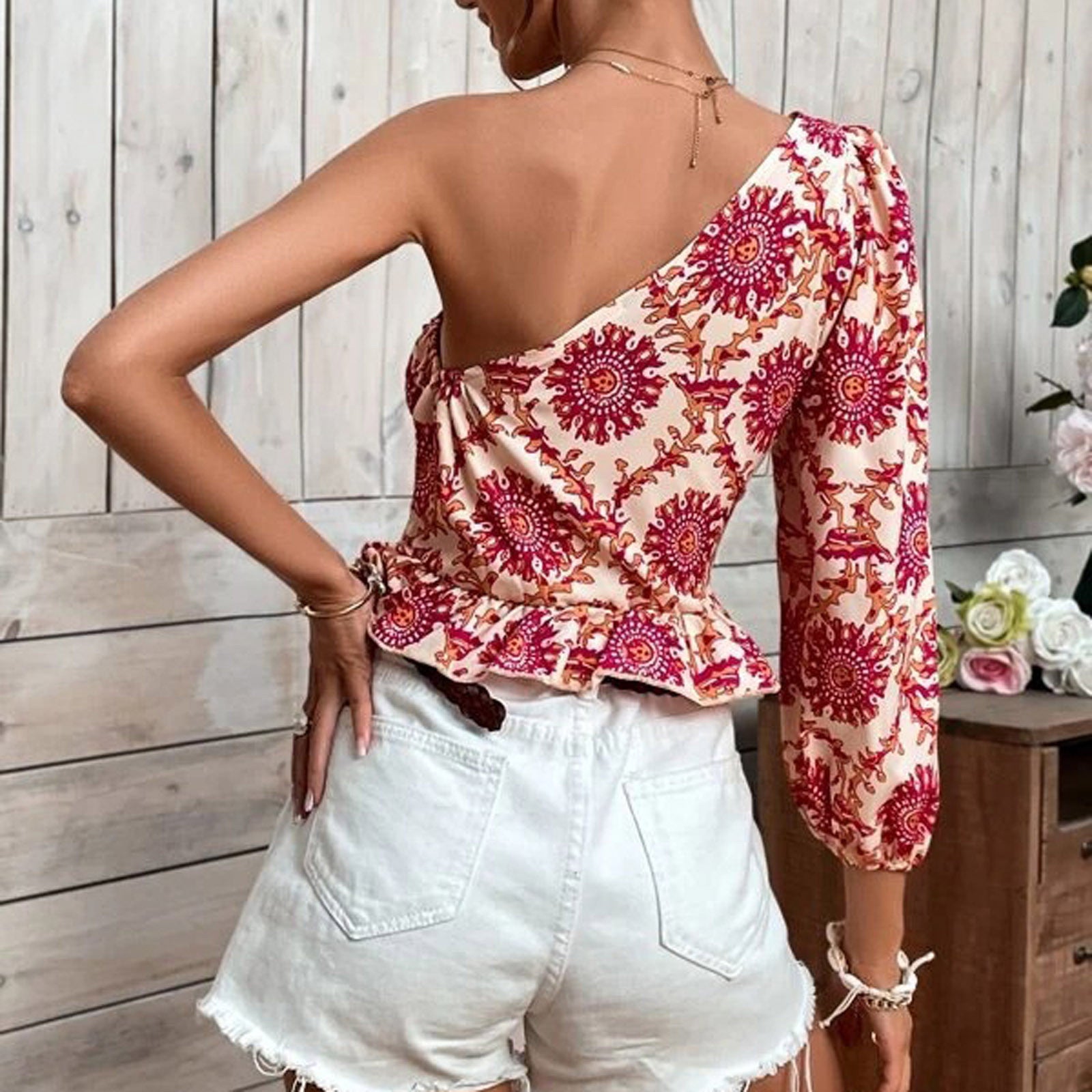 Aurica One Shoulder Blouse