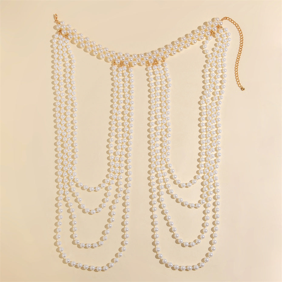 Pearl Collar with Shoulder Chain