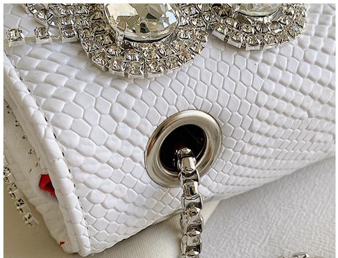 Luxury Leather Diamond Tassel Bag