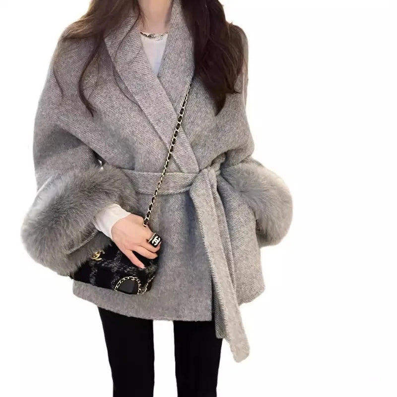 Meridth Fur Trench Coat