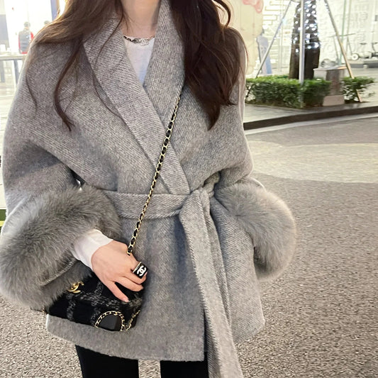 Meridth Fur Trench Coat