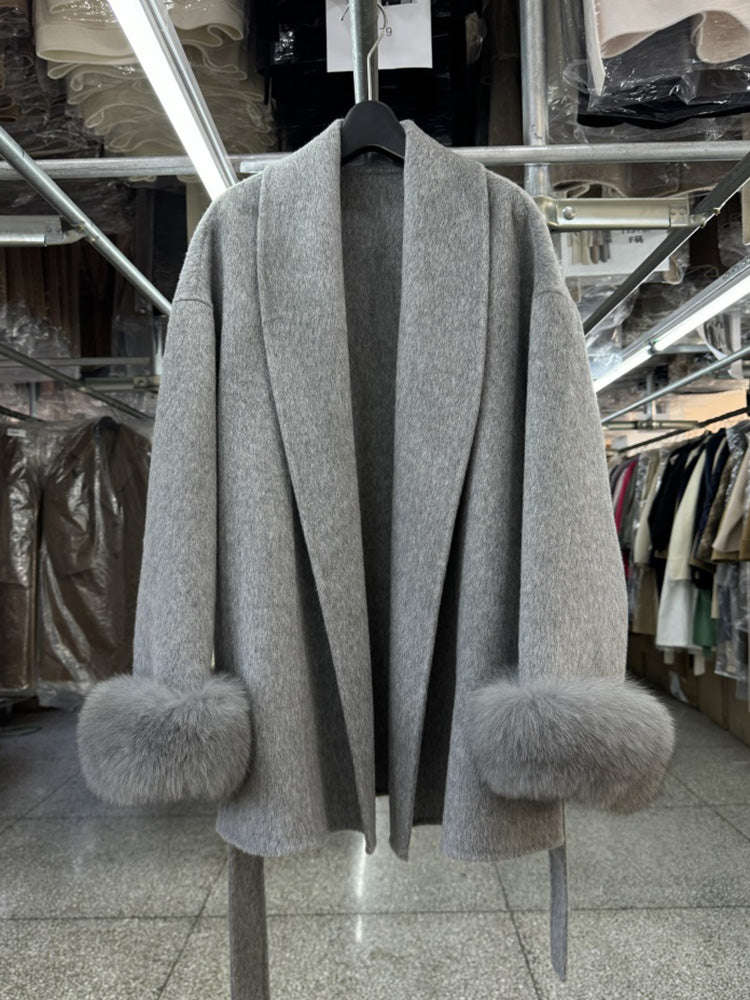 Meridth Fur Trench Coat