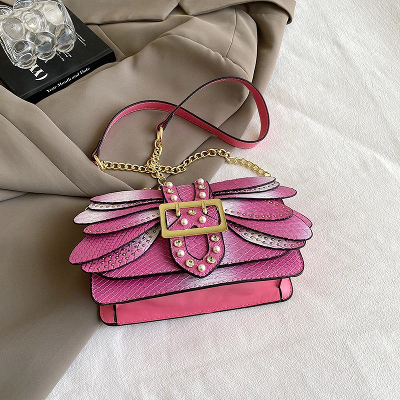 3D Butterfly Clutch with Rhinestone Detailings