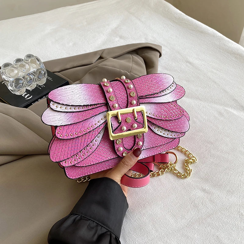 3D Butterfly Clutch with Rhinestone Detailings