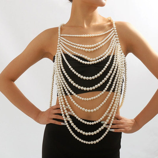 Luxury Layered Pearl Cloak