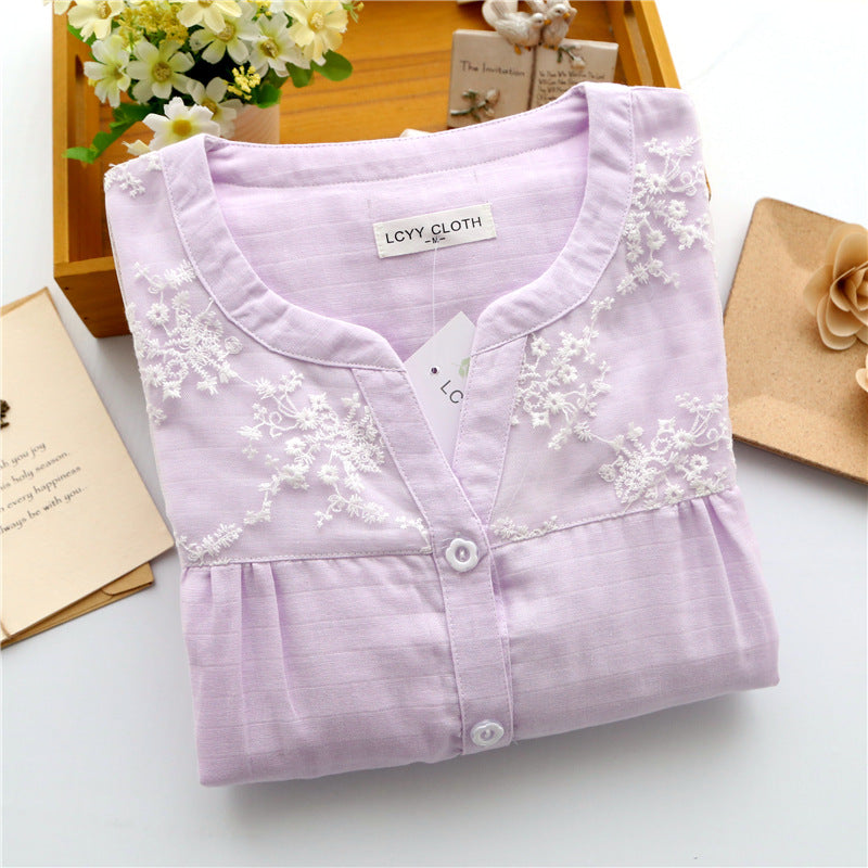 Candy Embroidered Cotton Nightsuits