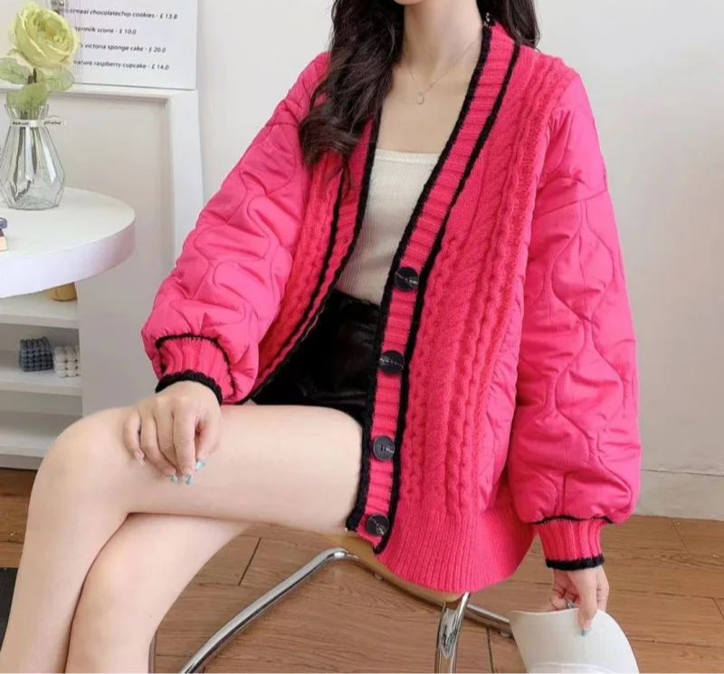 Emma Padded Sweater Knitted Jacket