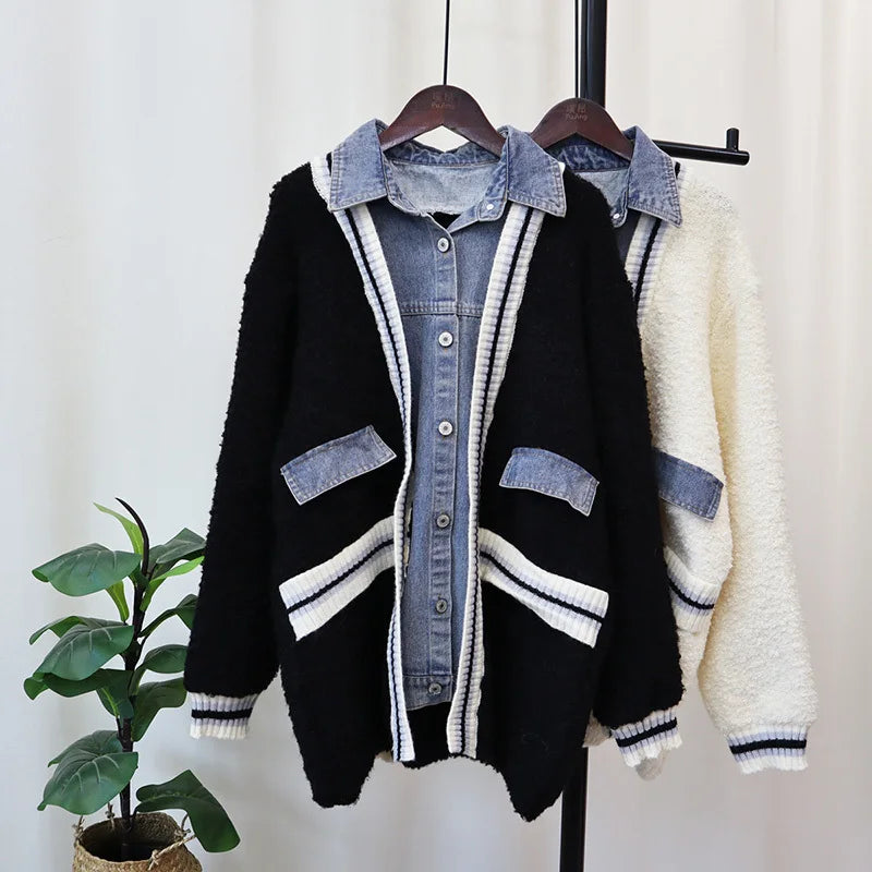 Jenny Denim Patchwork Cardigan