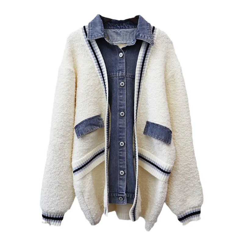 Jenny Denim Patchwork Cardigan