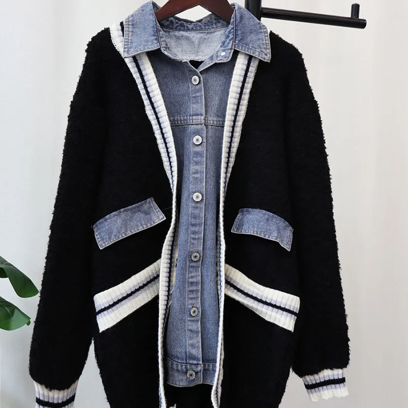 Jenny Denim Patchwork Cardigan