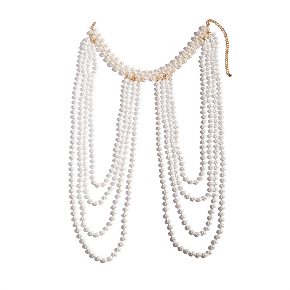 Pearl Collar with Shoulder Chain