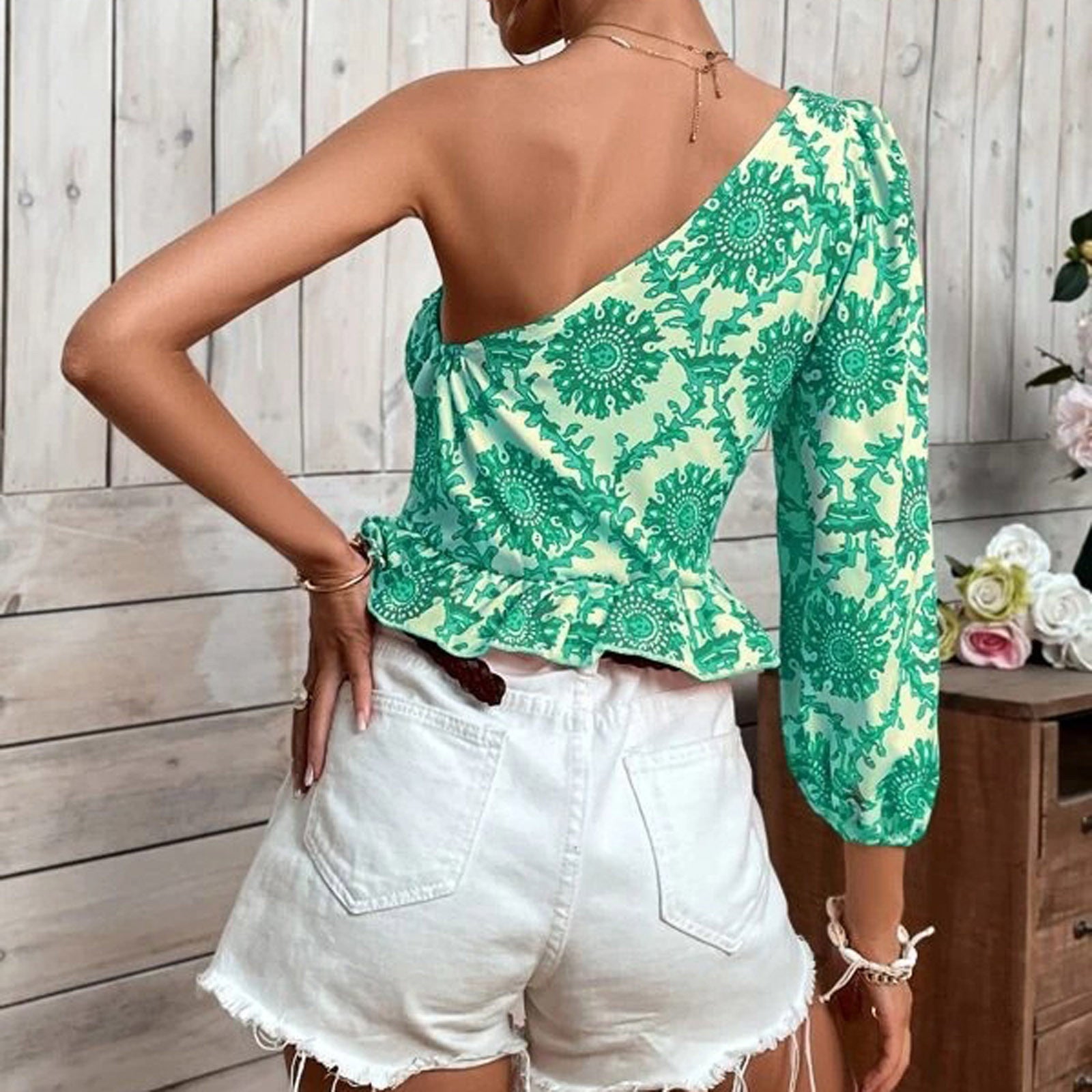 Aurica One Shoulder Blouse