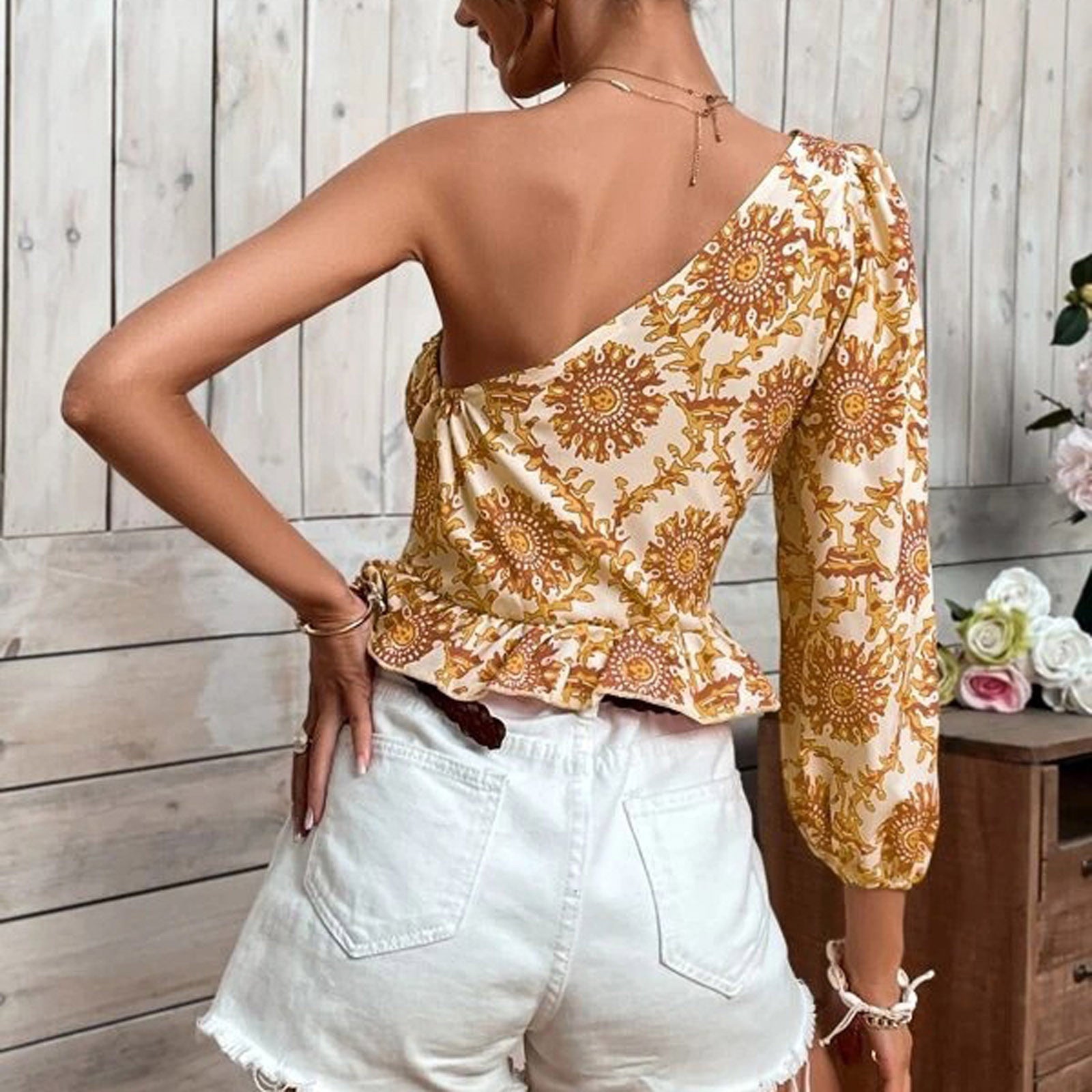 Aurica One Shoulder Blouse