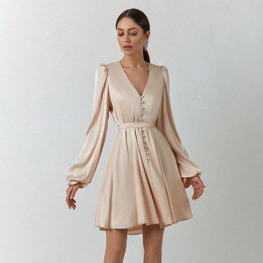 Hailey Luxe Satin Dress – TrenBee
